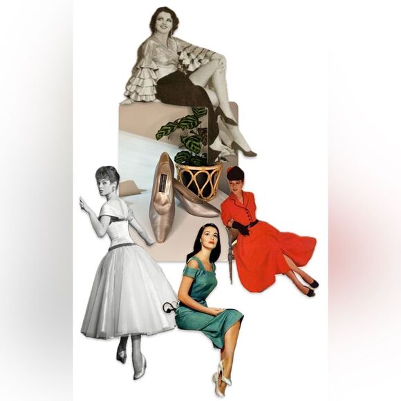 Vintage Stuart Weitzman Pewter Champaign Beige Leather Pumps 3” Heel- Size 8.5 - Picture 3 of 15